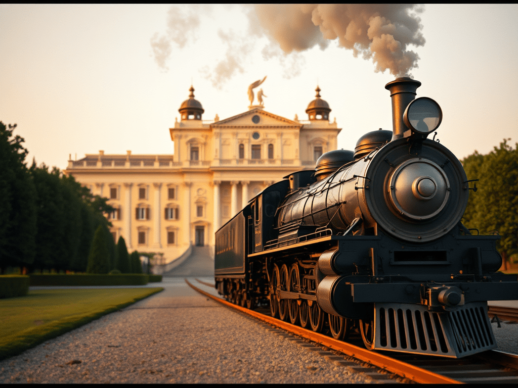 ALLA REGGIA DI CASERTA IN&nbsp;LOCOMOTIVA